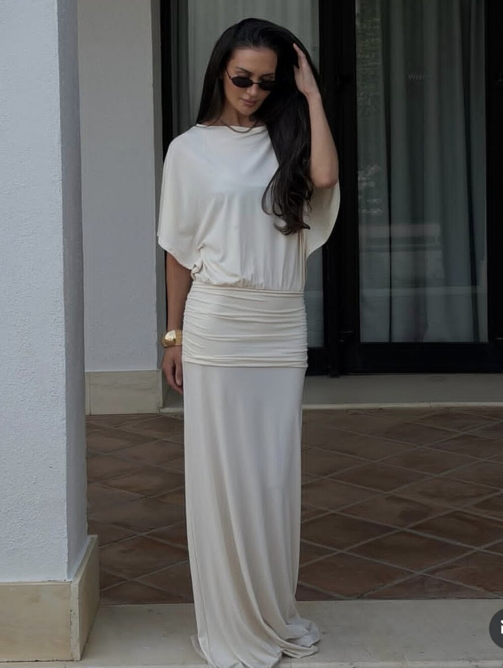 H&M Draped Maxi Long Dress